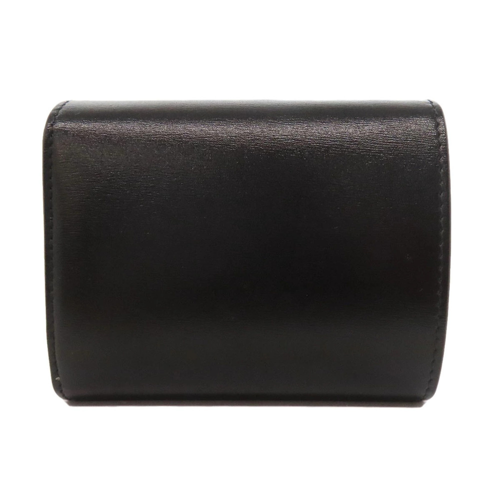 Celine Wallet Bi Flap Triomphe fold Calfskin Black